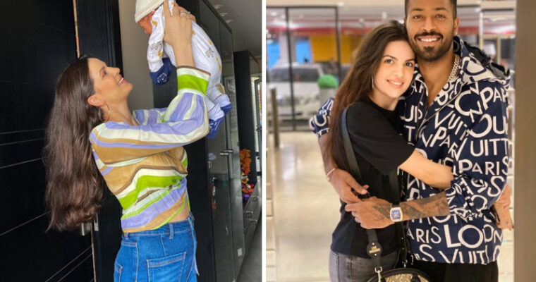 Hardik Pandya wife Natasa Stankovic Adorable Pics with Her Baby Boy
